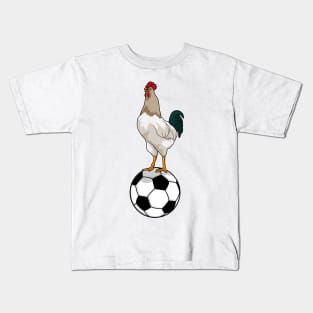 Rooster Soccer player Soccer Kids T-Shirt